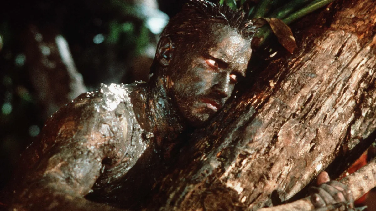 Arnold Schwarzenegger in testbeelden voor de gecancelde film 'Return of the Apes' geregisseerd door Phillip Noyce