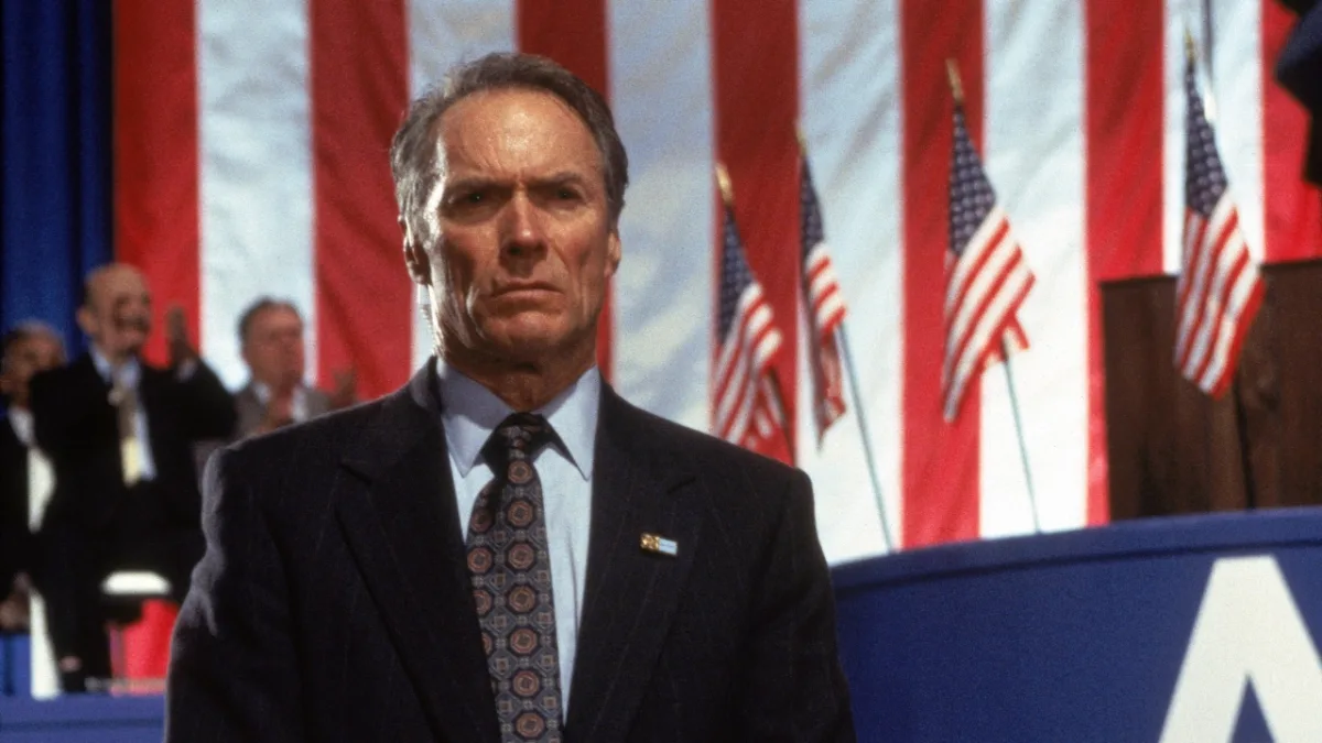 Clint Eastwood en John Malkovich in de actiethriller In the Line of Fire vanavond om 22:40 uur op RTL 7