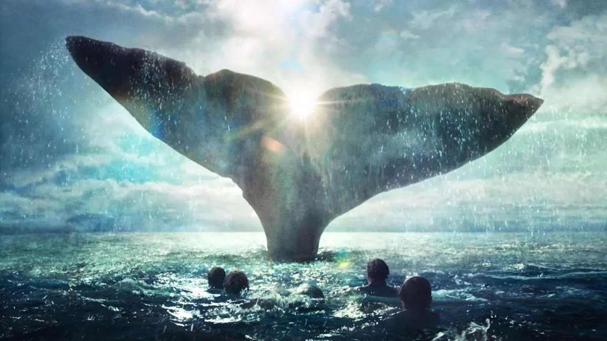Austin Abrams speelt duiker Jay Gardiner die wordt opgeslokt door een potvis in de onderwaterthriller Whalefall