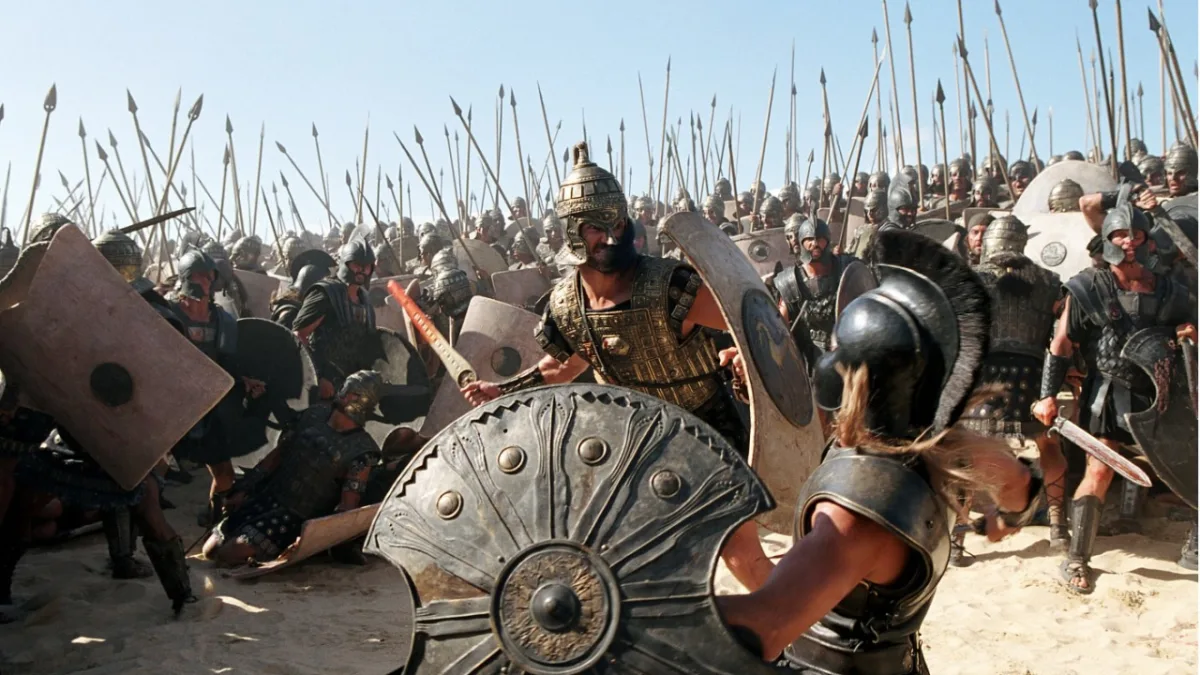 De film Troy onthult de strijd voorafgaand aan Odysseus' terugreis na de Trojaanse Oorlog